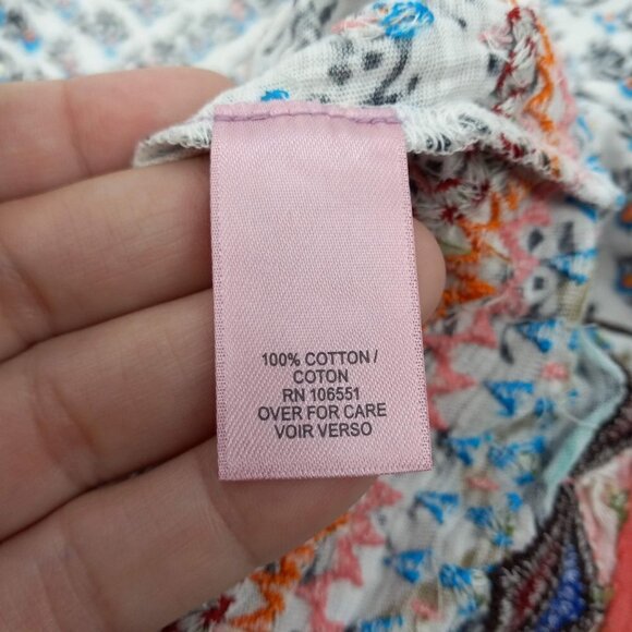 Calypso St. Barth Coconut Zahara Tee Top Sequin Embroidered Boho Beach XS - Picture 8 of 10